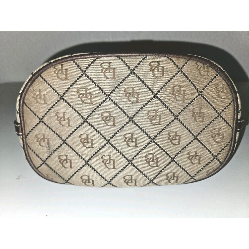 Dooney & Bourke Signature Diamond Jacquard Small Handbag Brown 11x8x5 - Picture 6 of 16